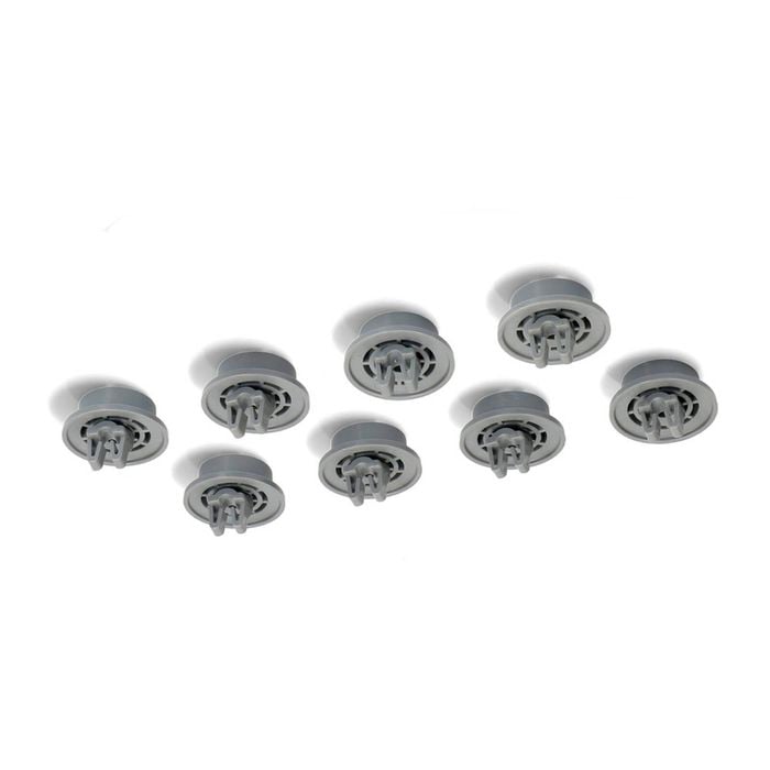 X8 Genuine Dishwasher Lower Bottom Basket Rack Wheels - Complete Assembly 1782020300assy, Suits Beko, Euromaid