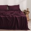 Dreamaker Superfine Washed Microfibre Sheet Set Cherry Queen Bed