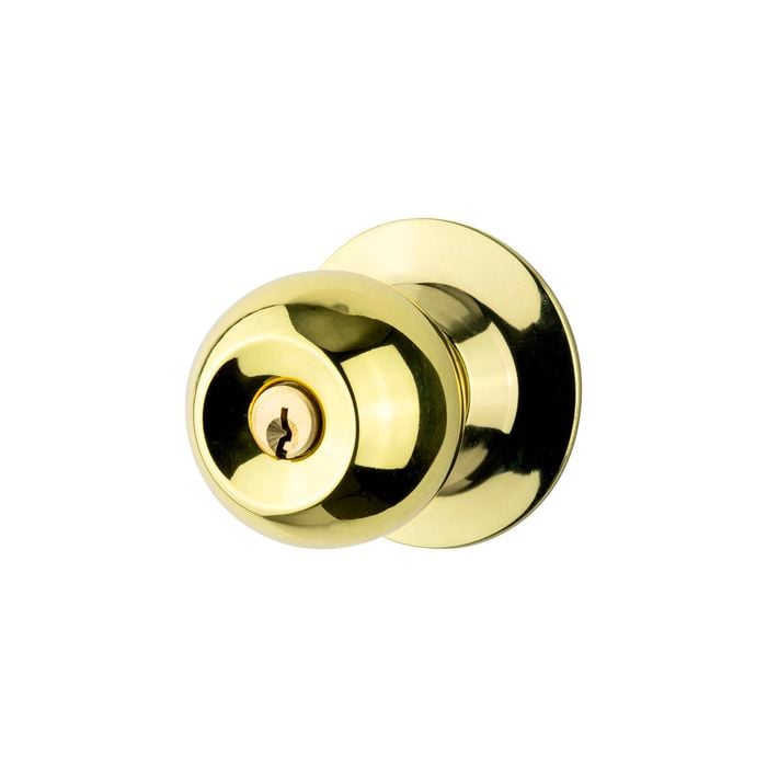 Sylvan Quest Entrance Knobset Polished Brass