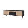 Eleora 1.6m TV Unit - Black and Oak