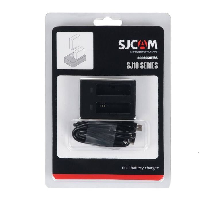 Dual-Slot Battery Charger for SJCAM Action Camera SJ10 Series