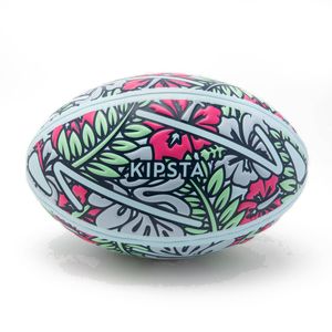 Decathlon - Size 3 Beach Rugby Ball - Tiki/Green/Pink/Blue - 3