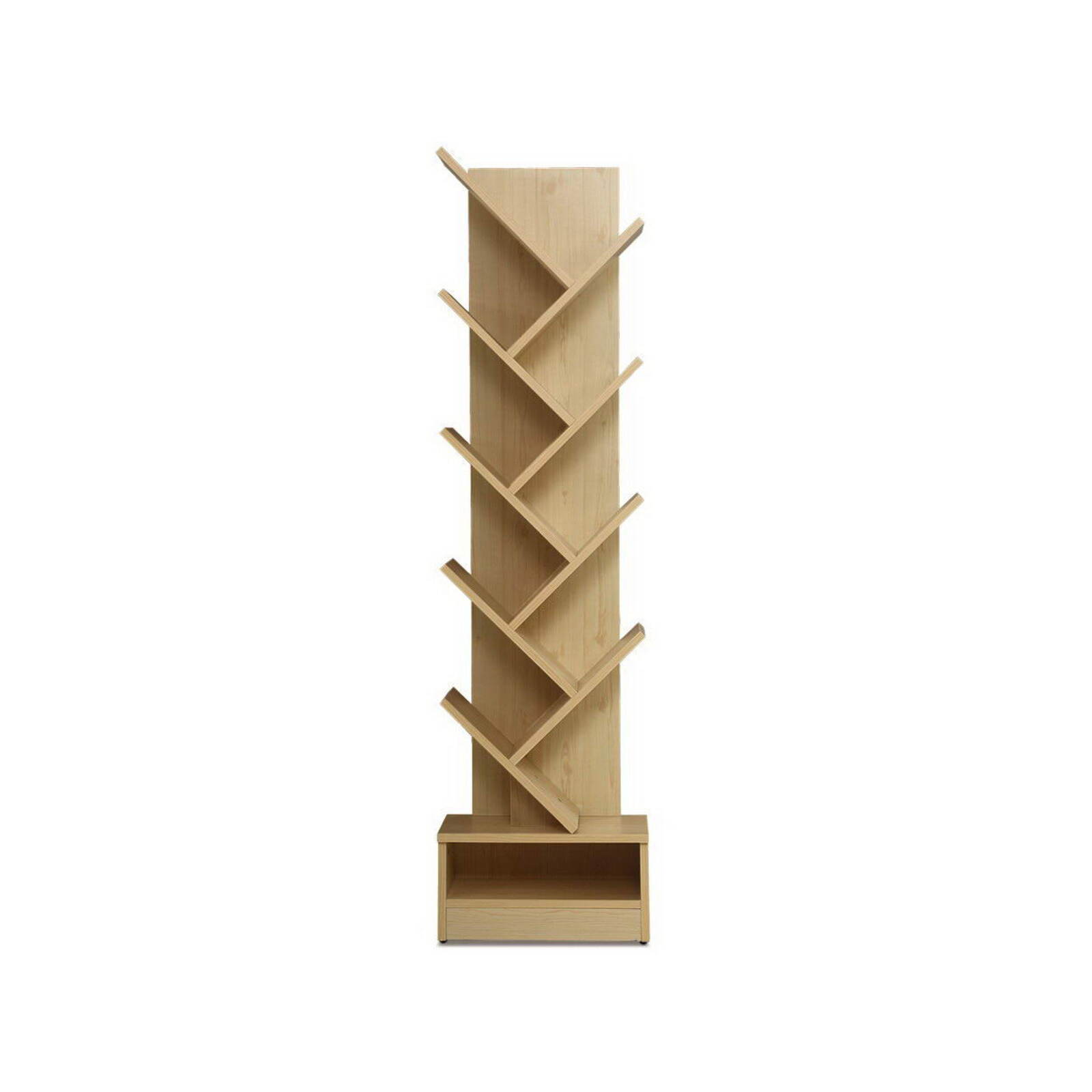 Artiss Display Shelf 9 Shelf Tree Bookshelf Bookcase Storage Wood Bunnings Australia
