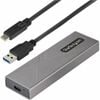 StarTech.com USB-C 10Gbps to M.2 NVMe or M.2 SATA SSD Enclosure, Tool-free M.2 PCIe/SATA SSD Aluminum Enclosure