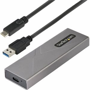 StarTech.com USB-C 10Gbps to M.2 NVMe or M.2 SATA SSD Enclosure, Tool-free M.2 PCIe/SATA SSD Aluminum Enclosure