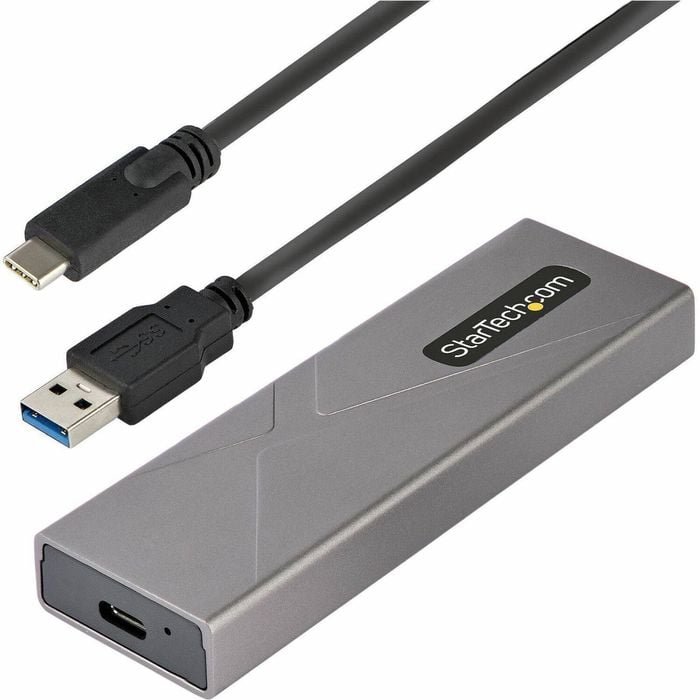 StarTech.com USB-C 10Gbps to M.2 NVMe or M.2 SATA SSD Enclosure, Tool-free M.2 PCIe/SATA SSD Aluminum Enclosure