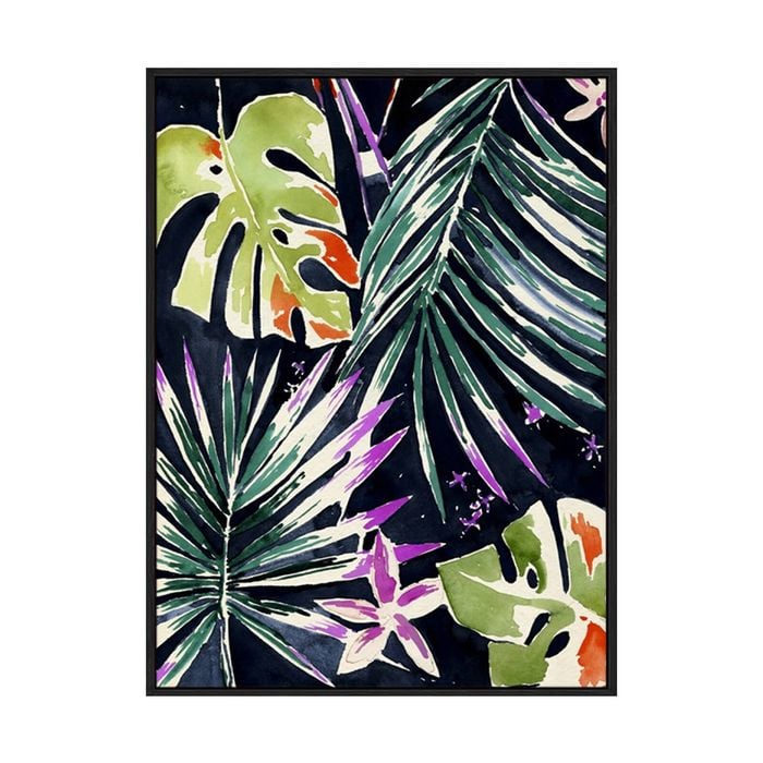 Artey | Brushy Jungle II - Framed Canvas - Black Frame - 60 x 80cm