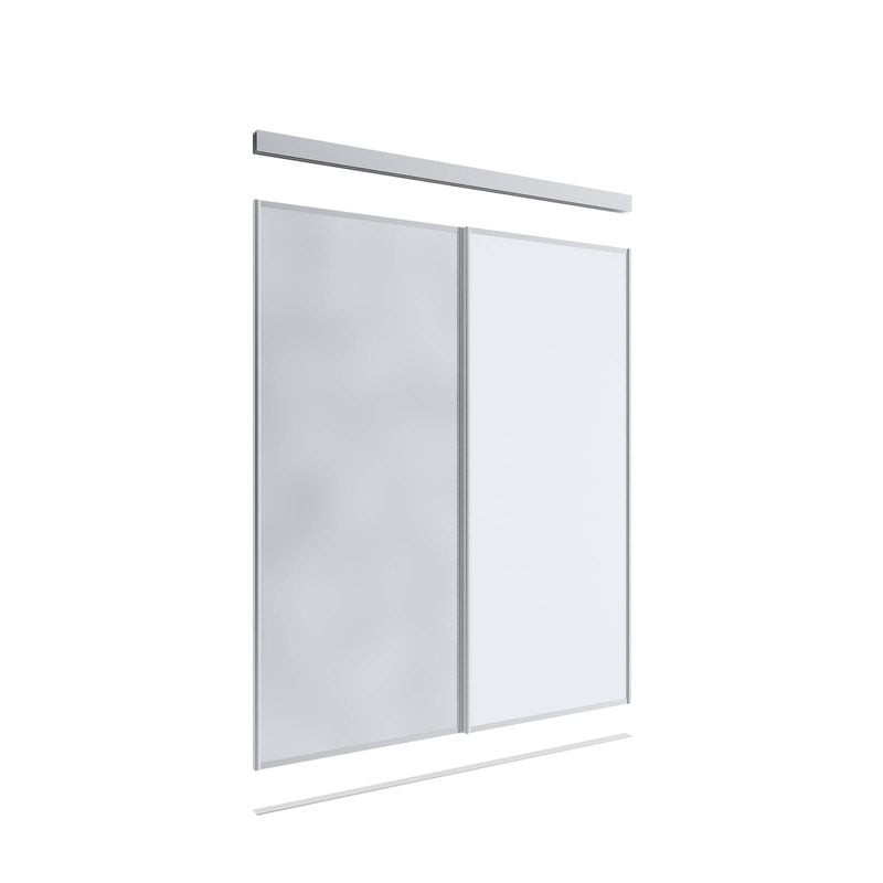 Lugna 2100 x 1201 - 1800mm 1 Mirror 1 Melamine 2 Door Combo Package