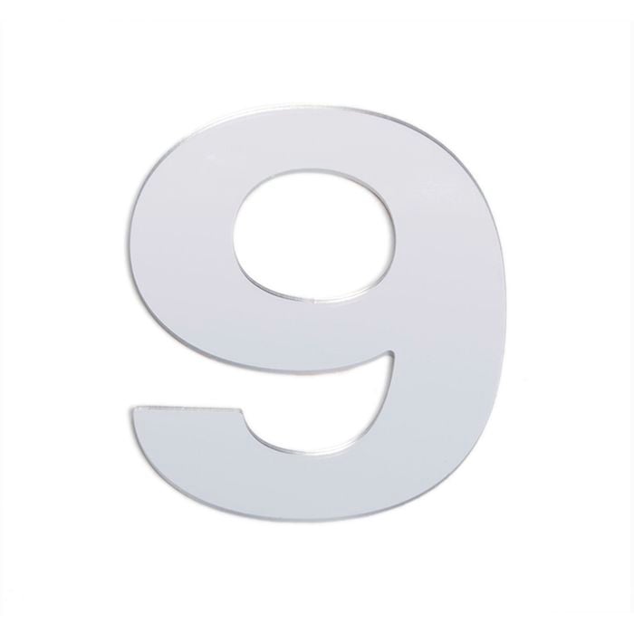 Sandleford 25mm Silver Self Adhesive House Number 9