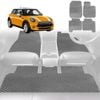6D Diamond Car Floor Mats for MINI Cooper 3-Door Hatch 2014-Current-Full Set-Grey-Outback GT