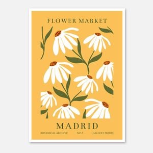 Galrie Charming Floral Art Print from Flower Market Madrid Botanical Archive No.5, Poster Only, 70 x 100cm (28 x 40inch)