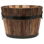 Northcote Pottery 55cm Half Barrel Wooden Planter