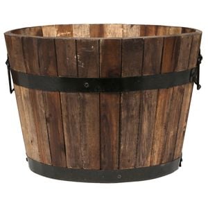 Northcote Pottery 55cm Half Barrel Wooden Planter