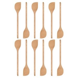 Argon Tableware Wooden Scraper Spoons - 30cm - Pack of 12