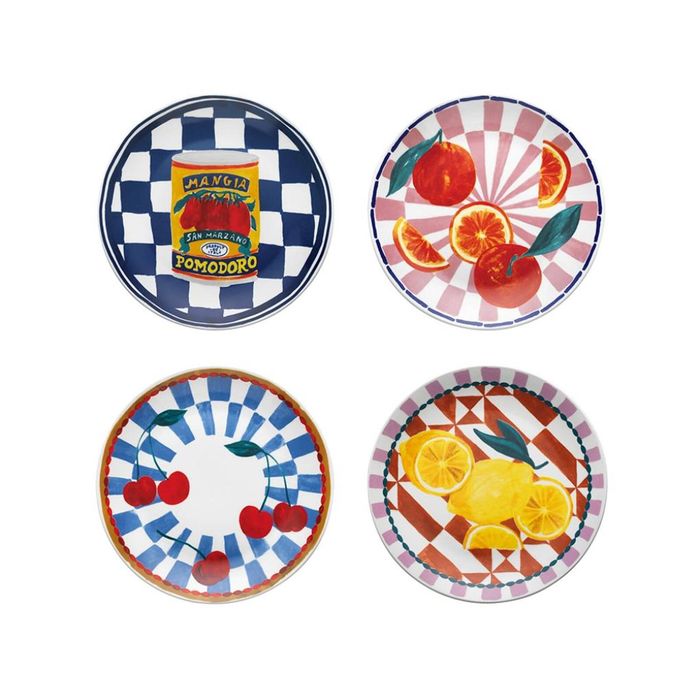 Porto Valentina Set of 4 Side Plates - Assorted 20cm