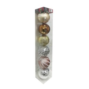 Deck The Halls Jumbo Bauble Ornament Pack 6