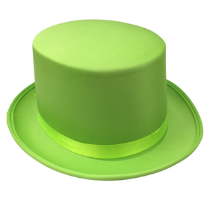 SATIN TOP HAT Costume Party Cap Fancy Dress Trilby Fedora One Size Light Green
