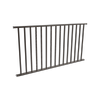 ProtectorAl 901 - 1799 x 950mm Black Aluminium Flat Top Square Picket Balustrade Panel