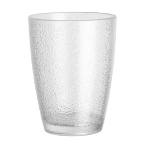 Olympia Kristallon Tumbler Polycarbonate Pebbled Clear 275ml Pack Of 6 Drinkware