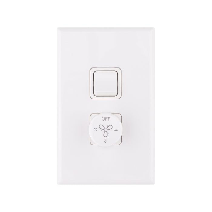 DETA X7 Single Gang Switch with Fan Controller