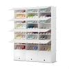 SOGA 9 Tier 3 Column Shoe Rack White