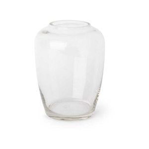 E Style 25cm Glass Brice Tall Flower Vase Decor - Clear