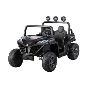 12V Kids Ride On Car Rigo Electric Toys 2-Seater Cars Horn Headlight Music Remote Control Black