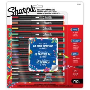 Sharpie Fine Tip 12 Count Assorted Creative Water-Based Acrylic Paint Markers