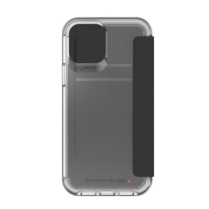 Gear4 Wembley Flip Case for iPhone 12/12 Pro 6.1-Inch - Black/Clear