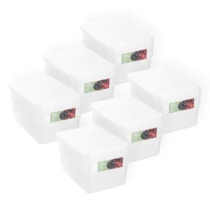 6PK 2PK Lemon & Lime Keep Fresh 600ml/13.5cm Food Container - Clear