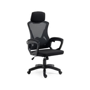 FORTIA Ergonomic Office Chair, Height Adjustable Lumbar Support, Black