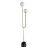 Oriel Lighting Tropez Decorative Floor Lamp With Opal Matt Glass Spheres Satin Brass