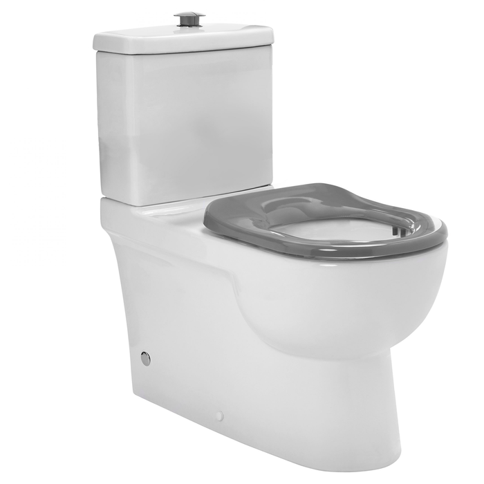 Johnson Suisse White S Trap Back To Wall Rimless Toilet Suite With Grey Seat