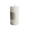 Ribbed Scented Elegant 10cm Pillar Wax Candle - White