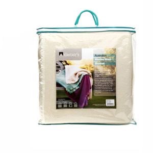Alastairs 375GSM Australian Merino Wool Blanket Cream - Queen