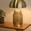 Amalfi Walter Domed Table Lamp Green 35x35x56cm