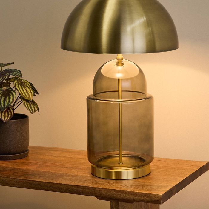 Amalfi Walter Domed Table Lamp Green 35x35x56cm