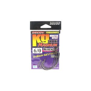Decoy W26 Monster Offset Magnum Worm Weedless Fishing Hook 6/0