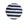 100% Cotton Round Beach Towel 130cm Diameter with 5cm Fringes Stripes Navy