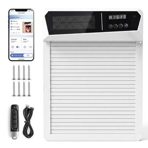 Advwin Automatic Chicken Coop Door Solar Powered with APP Control, Includes Timer, Light Sensor & Smart Modes
