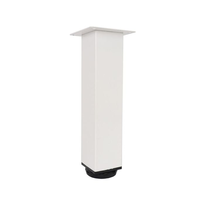 Adoored 50 x 230mm White Square Metal Furniture Leg