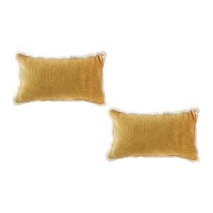 SOGA 2X 35cm Turmeric Yellow Throw Pillows