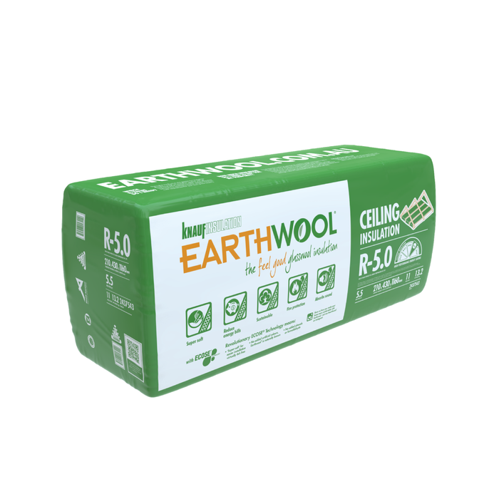 Earthwool 210 x 430 x 1160mm 5.49m² R5.0 Insulation Ceiling Batt - 11 Pack