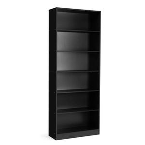 Belle Bookshelf Display Cabinet 6 Tier Bookcase Storage Display Shelf 78cm Black