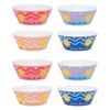 2x 4pc Porto Sole Outdoor Entertaining Bowls 14cm Blush, Sea, Indigo, Pink