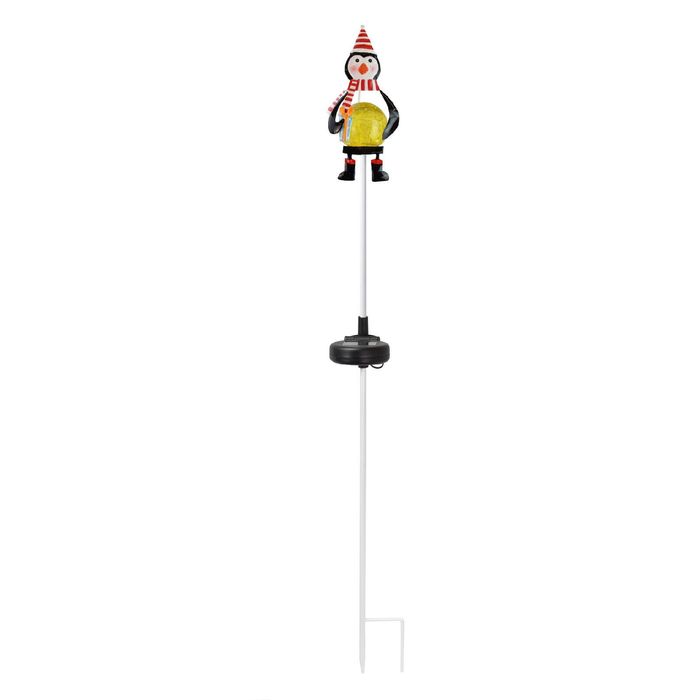 Click 80cm Penguin Crackle Ball Stake Light