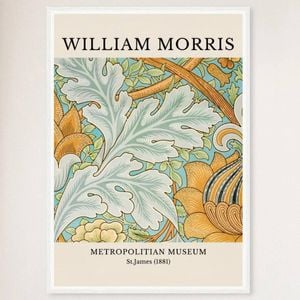 Galrie Stunning William Morris Print Metropolitan Museum St. James 1881 Artwork For Home, White Frame, A2 42x 60cm (16 x 24inch)