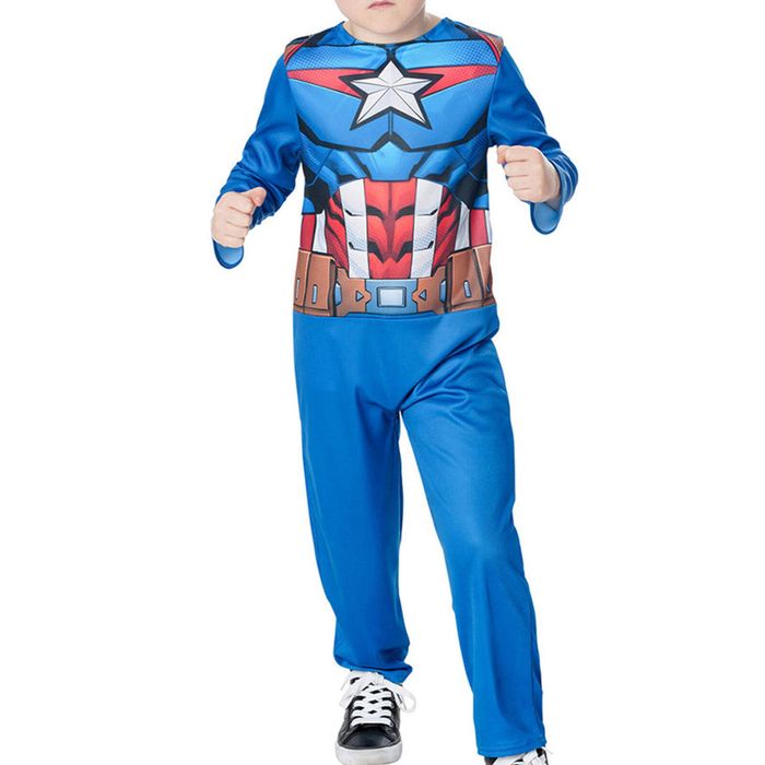 Superhero Captain America Classic Boys Costume - 3-5