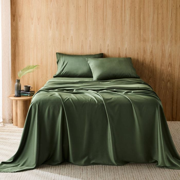MyHouse Riley Bamboo Cotton Sheet Set 230X260cm Bamboo/Cotton - Moss - Double