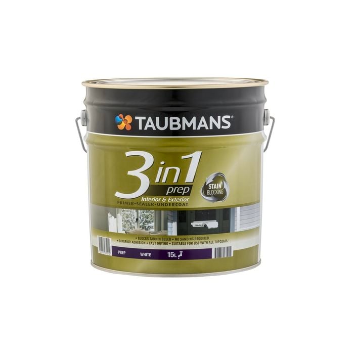 Taubmans 15L White 3 In 1 Interior And Exterior Primer Undercoat Sealer